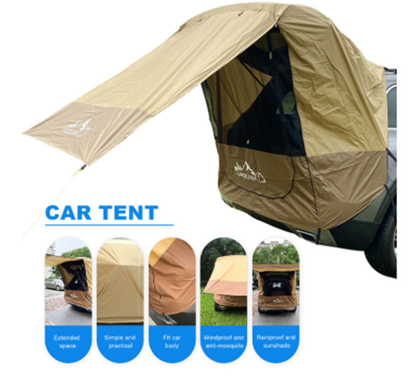 Car Trunk Tent Sunshade Rainproof Tour Barbecue Outdoor Self-driving Tour Barbecue Camping Car Tail Extension Tent - Minihomy