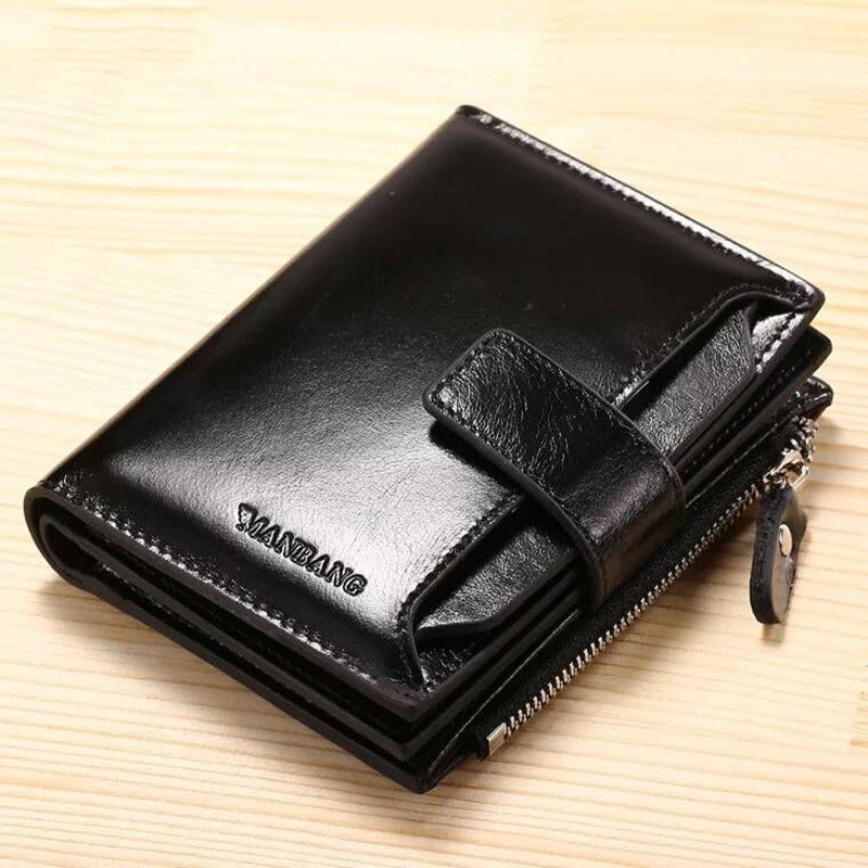 Men's leather wallet card holder