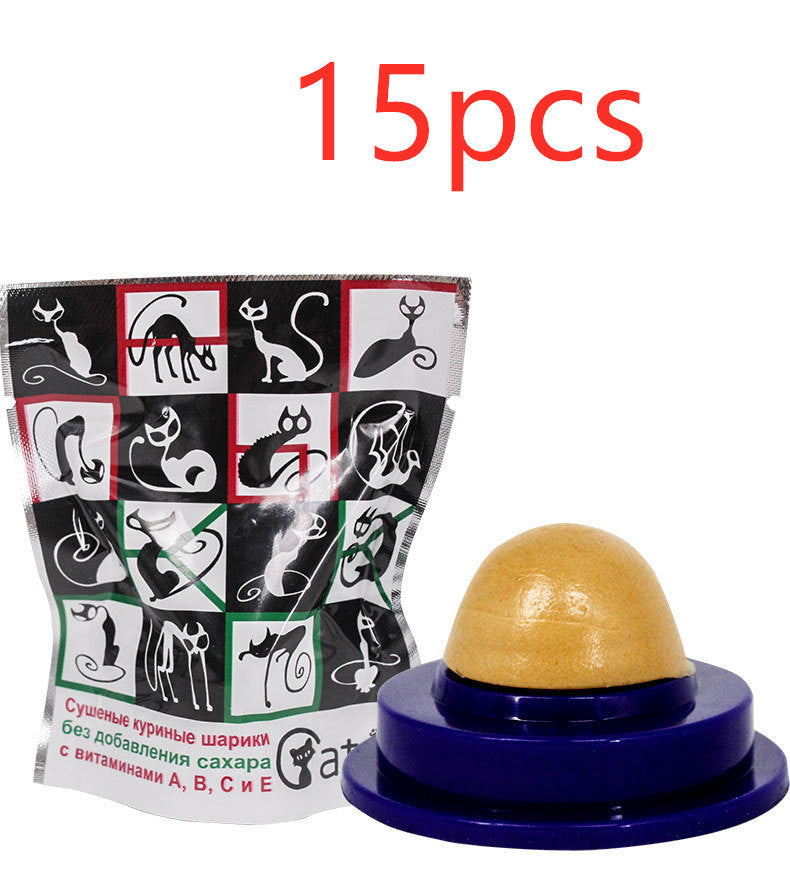 Pet Cat Sugar Energy Ball Lick Toys Catnip