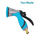 Garden Sprayer Water Spray Bottle Mist Gun Ten Modes Home Tools Accessories Aluminium Alloy Regadera Plant Watering Nozzle