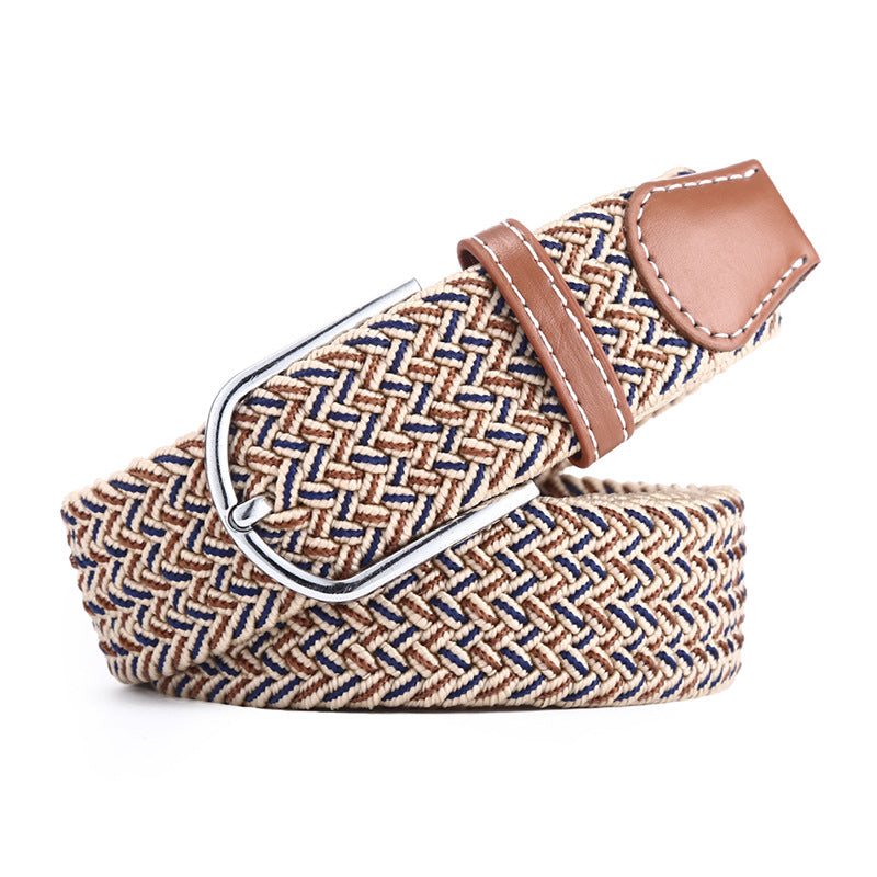 Woven Elastic Buckle  Belt