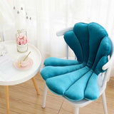 Luxurious Velvet Seal Shell Chair Cushion Unqiue Rose Seat Pillow Upscale Restaurant Chair Decor Girly Room Decorations - Minihomy