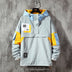 Men's Print Color Block Hooded Jacket - Minihomy