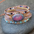 Colorful Turquoise Braided Leather Wrap Bracelet - Minihomy