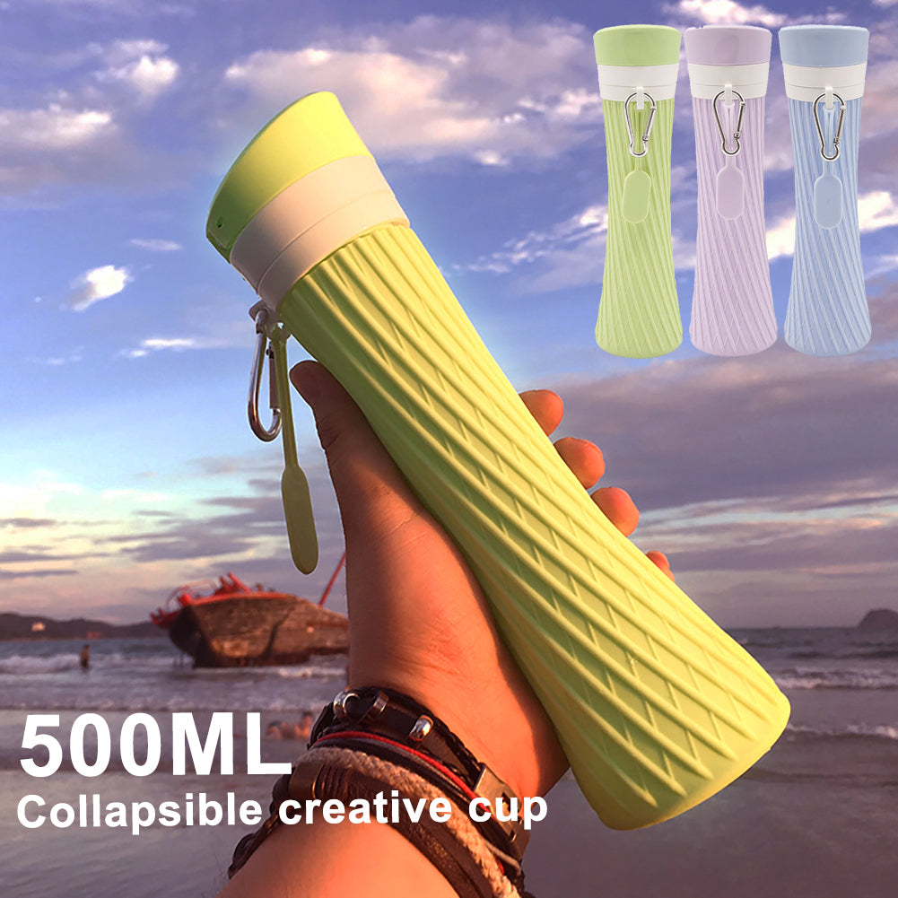 Silicone Collapsible Cup Creative Sports Cup Office Car Outdoor Portable Water Bottle