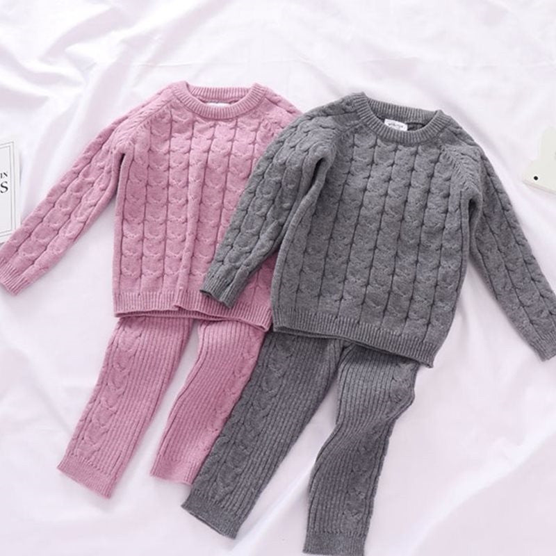 Kids Sweaters Baby Boy Girl Winter knit Sweater Pants - Minihomy