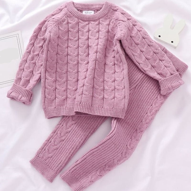 Kids Sweaters Baby Boy Girl Winter knit Sweater Pants - Minihomy