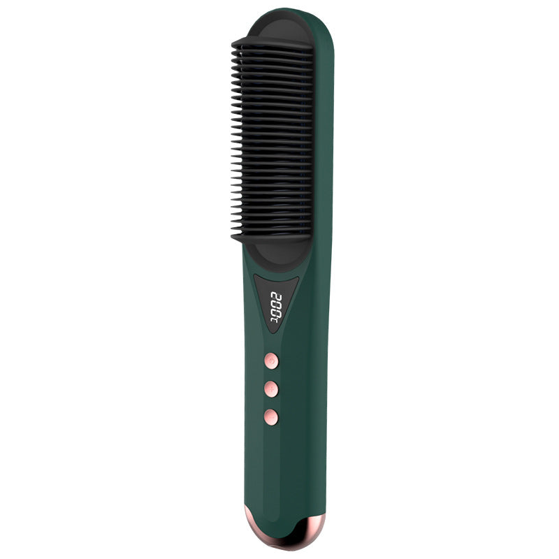 Beard Hair Straightener Brush Hot Comb Curling Iron
