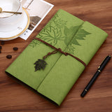 Strap Retro Hand Ledger Discoloration imitation leather Leaf Book