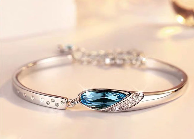 High quality blue crystal zircon bracelet for women - Minihomy