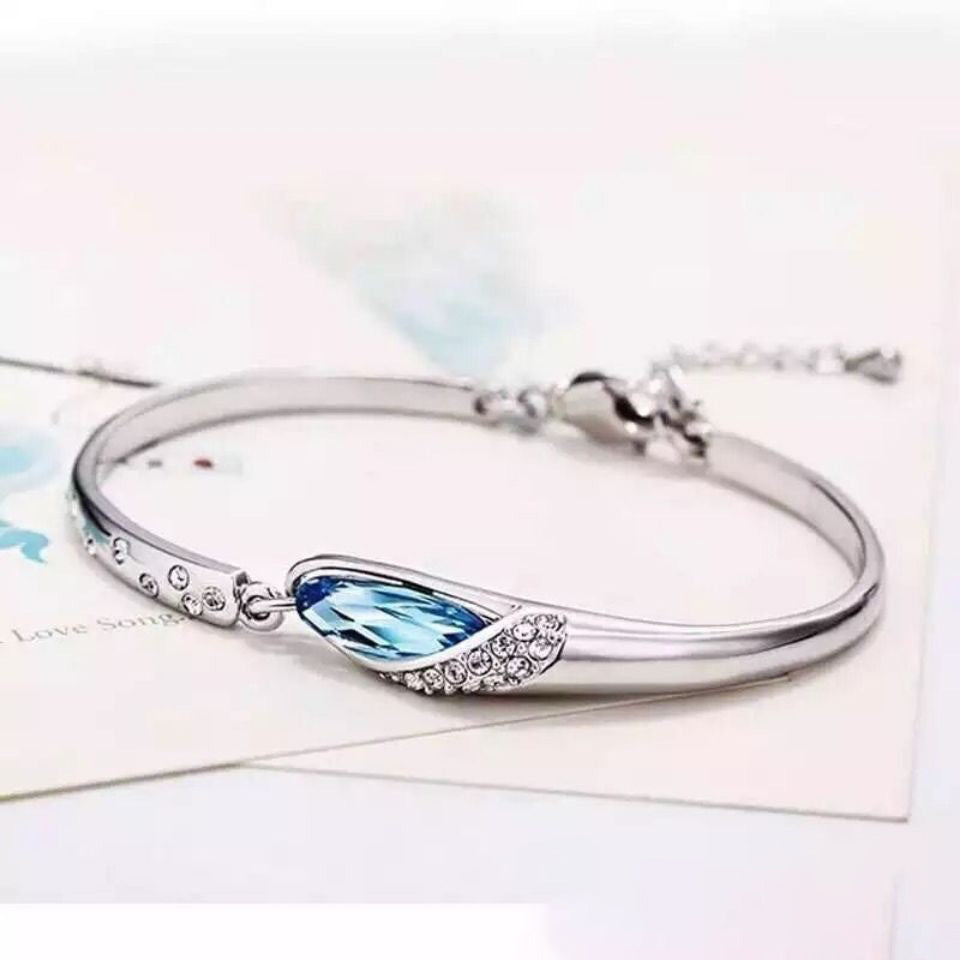 High quality blue crystal zircon bracelet for women - Minihomy