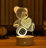 Bedroom Atmosphere Lamp Cartoon 3D Night Light - Minihomy