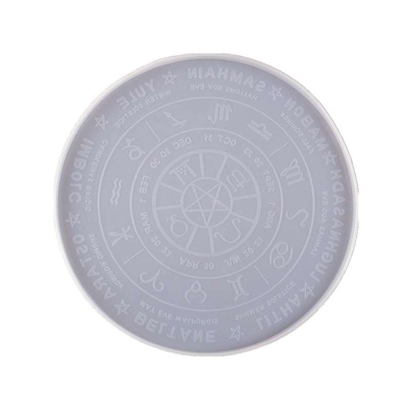 Epoxy Tarot Card Divination Silicone Mold, Constellation Compass Astrology Board Mold Coaster - Minihomy