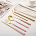 7-piece Set Of Creative Titanium-plated Environmentally Friendly Portable Tableware