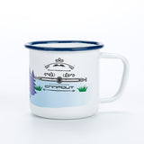 Enamel Camping Mug 300ml Colourful Metal Enamel Coffee Tea Camp Cups Mugs - Minihomy