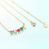 Ladies Gold Spinel Gem Pendant Color Silver Clavicle Chain - Minihomy