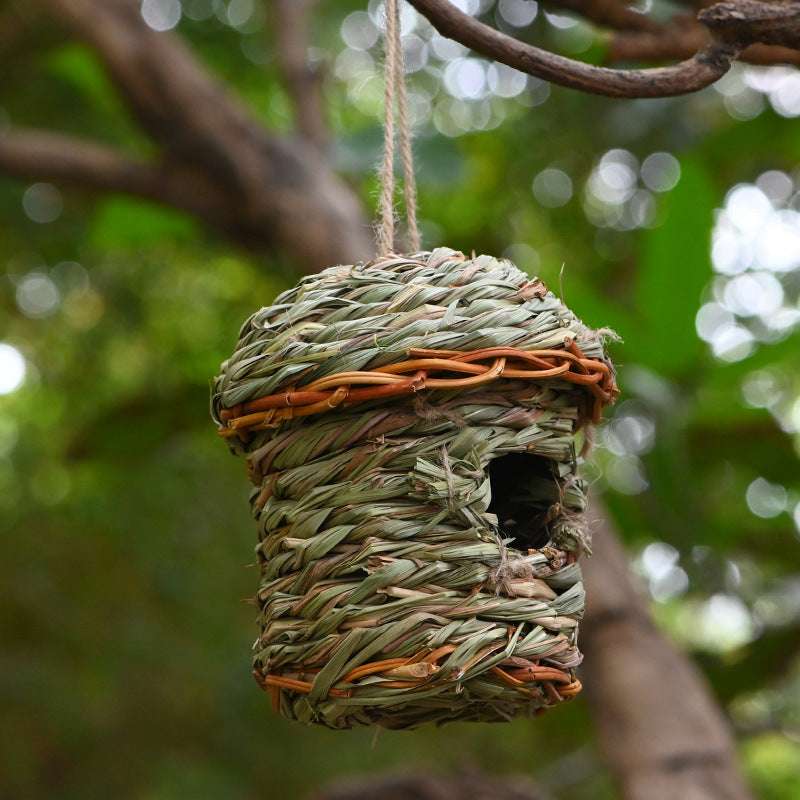 Creative Straw Birds Nest Handicraft Hand-Woven Straw Bird Cage - Minihomy