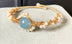 14K Gold Wrapped Handmade Bracelet Hailan Baohai Sapphire Natural White Pearl Bracelet - Minihomy