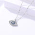 s925 Sterling Silver Jewelry European and American Atmospheric Demon Eye Necklace Eye Pendant - Minihomy