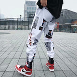 Cropped Pants For The Summer Men Loose Joggers Print Streetwear Harem Pants - Minihomy