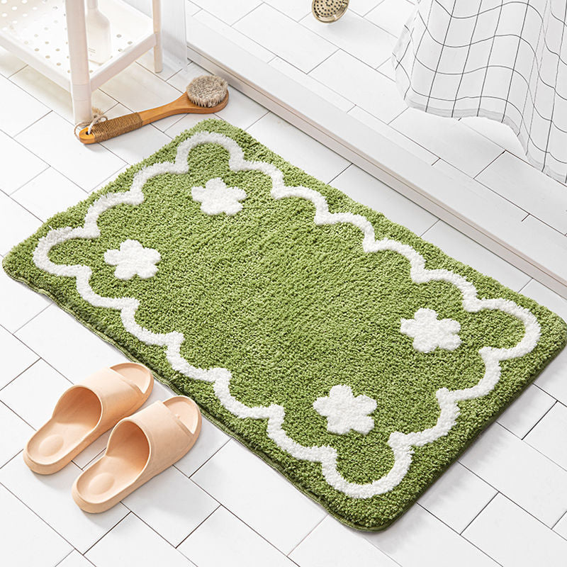 Bathroom Floret Carpet Flower Area Rugs Anti Slip