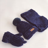 Children's Suit Knitted Hat Scarf Gloves Three-Piece Suit