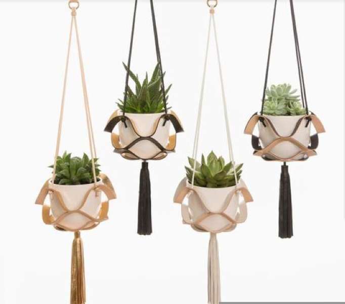 Hanger Basket Macrame Wall Hanging Planter Shelf Decorative Flower Pot Holder - Minihomy