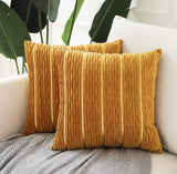 Simple Luxury Striped Velvet Pillow Cover for Sofa Flannel Velvet Sofa Cushion Cover