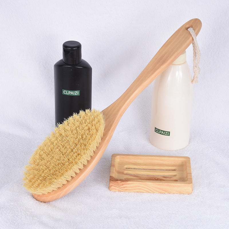 Plant Hemp Fiber Wool Log Massage Body Brush - Minihomy