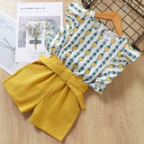 For Baby Girl Kids T-Shirt Shorts Suit - Minihomy