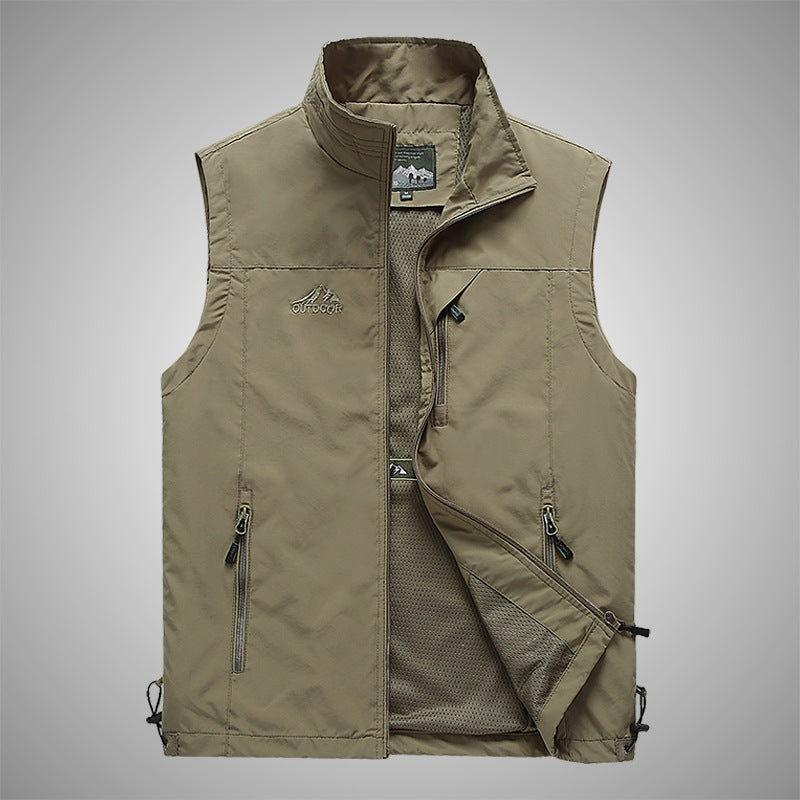 Vest With Many Pockets Autumn Male Casual Thick Multi Pocket Waistcoat