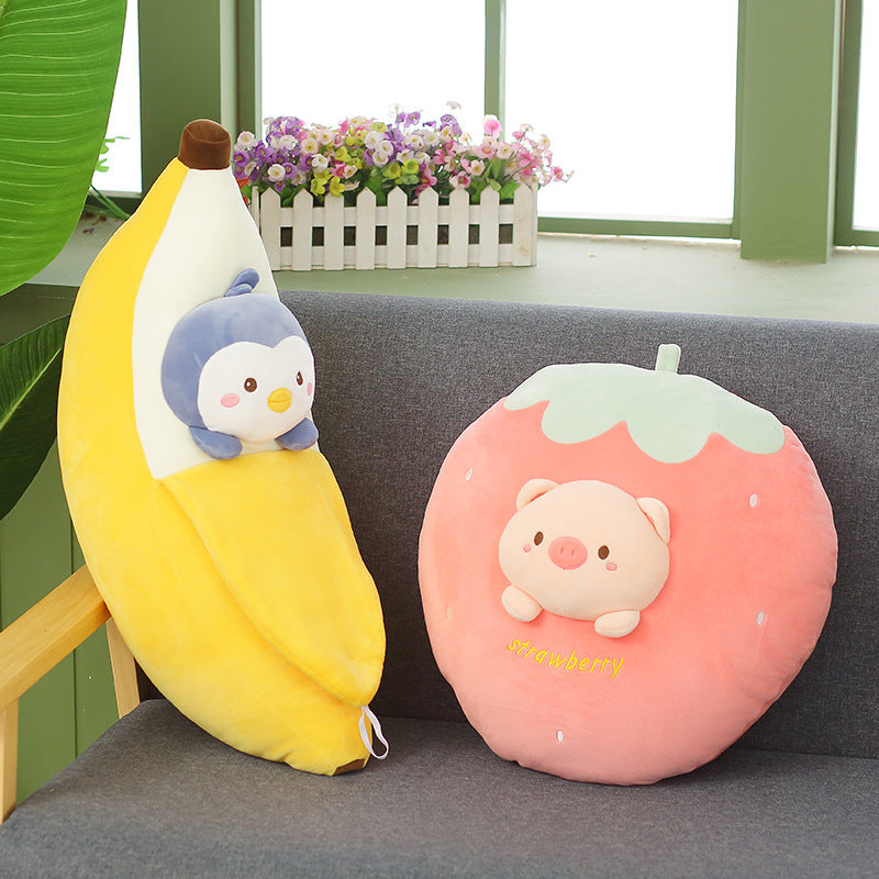 Cute Banana Pillow Carrot Doll Fruit Plush Toy - Minihomy