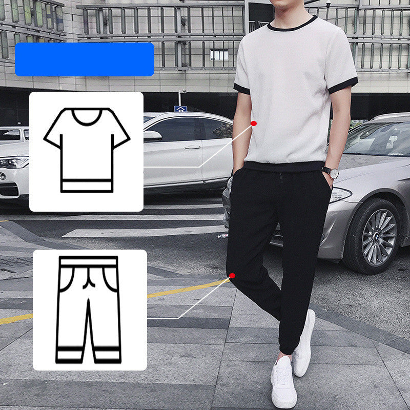 Men'S Summer Trend Set With Handsome Clothes Men'S Casual Linen Suit