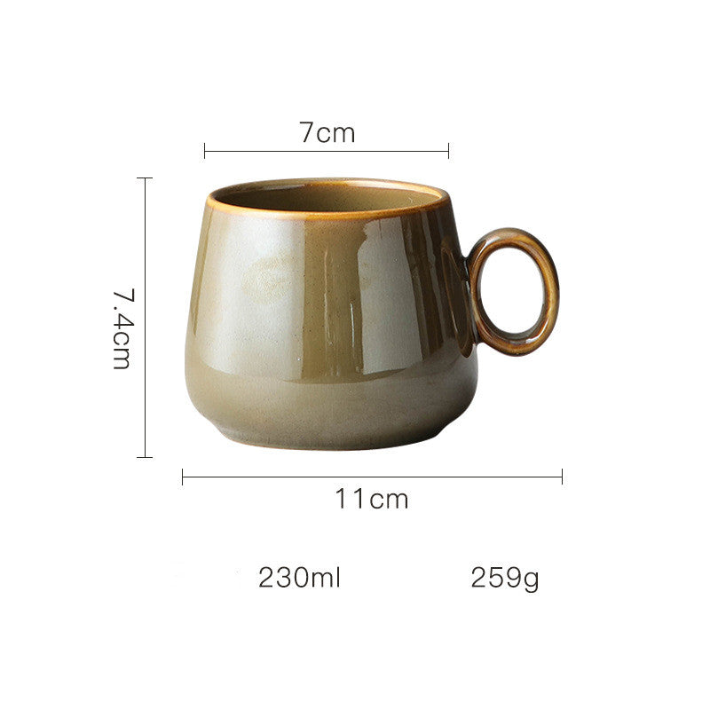 Ceramic Coffee Cup Retro Kiln Ceramic  Japanese Cup - Minihomy