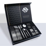 24 Piece Set Of 304 Stainless Steel Knife Gift Box - Minihomy