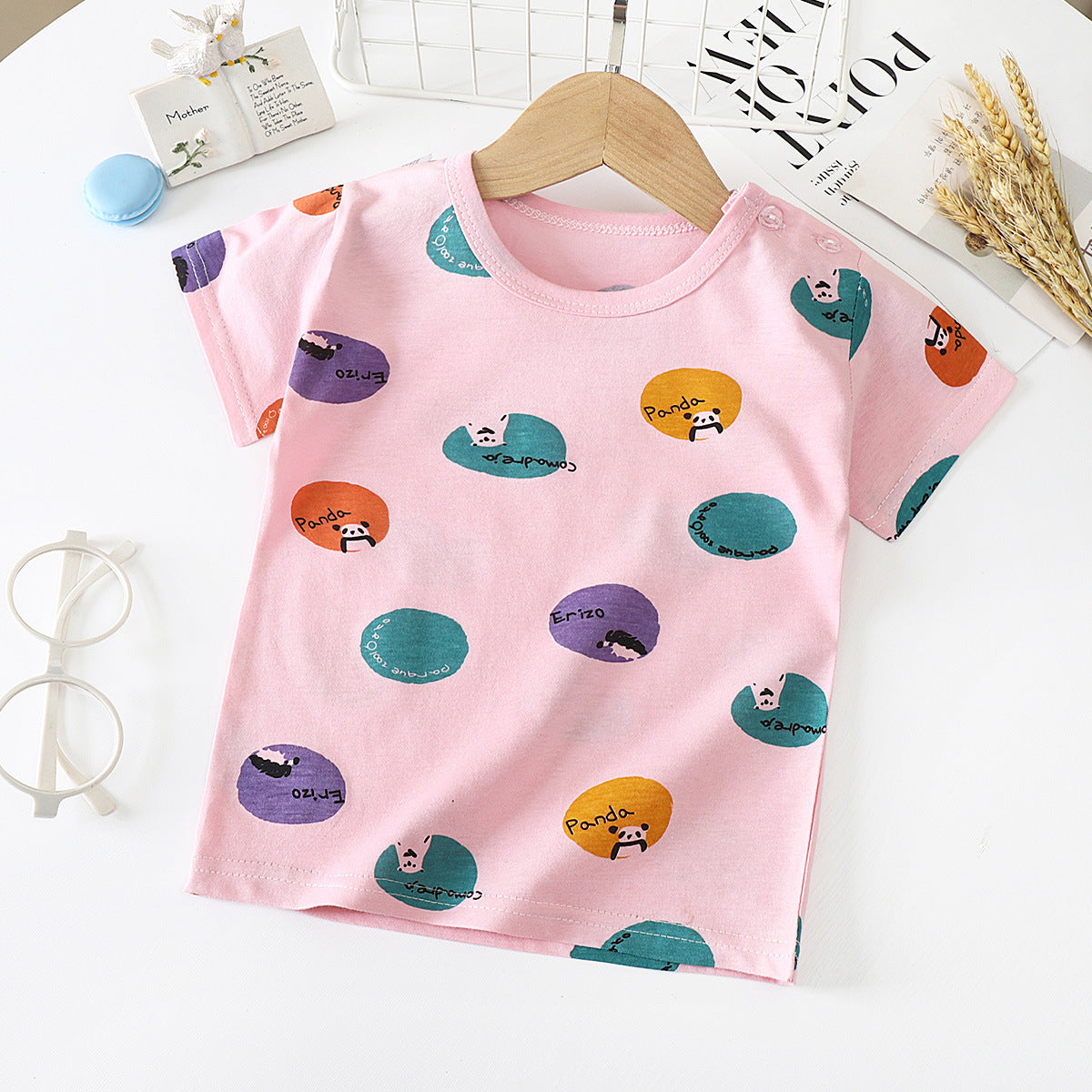 Children's Short-Sleeved T-Shirt - Cotton Baby Half-Sleeved Bottoming Shirt - Minihomy