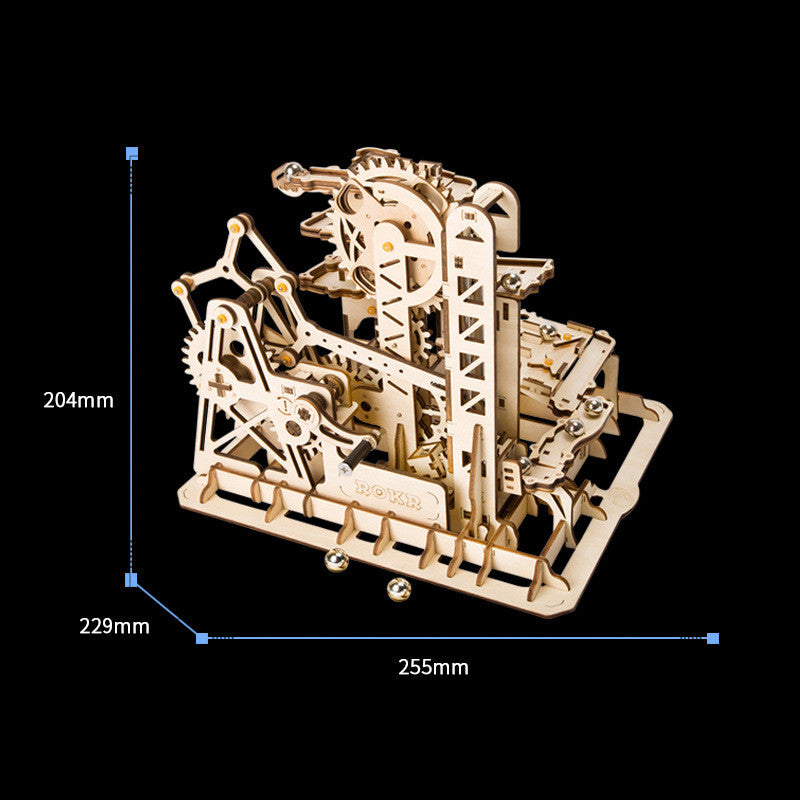 Robotime ROKR Blocks Marble Race Run Maze Balls Track DIY 3D Wooden Puzzle Coaster Model Building Kits Toys for Drop Shipping