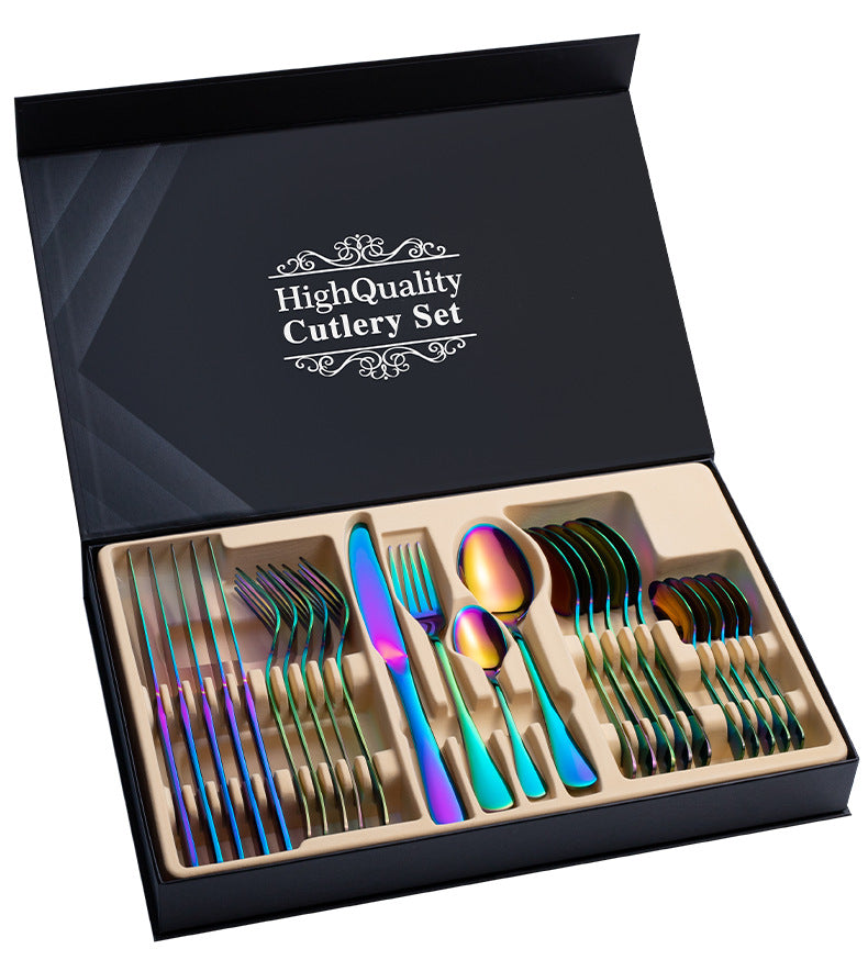 Stainless Steel Cutlery Set 24-Piece Gift Cutlery Steak Gift Box