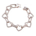 Chain Full Of Diamond Love Bracelet Women Sterling Silver - Minihomy