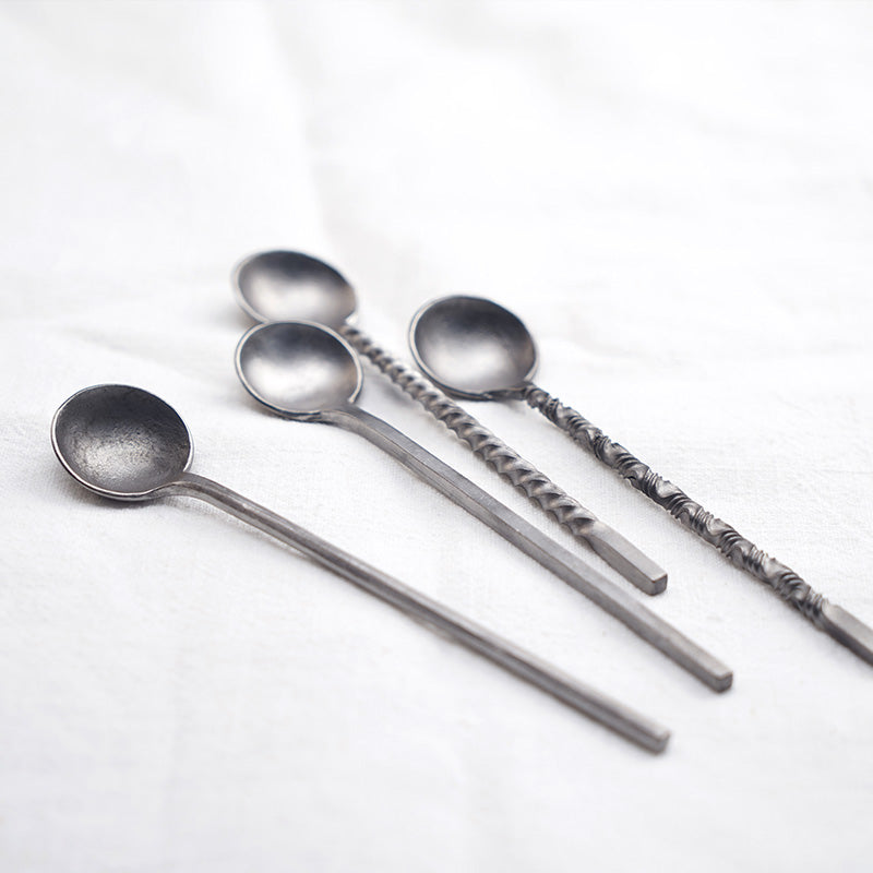 Retro Twist Pattern Meal Spoon