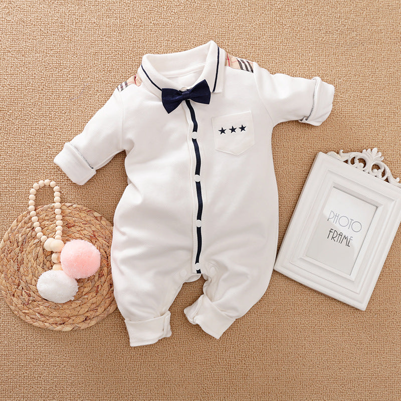 Gentleman's Baby Clothes Long-sleeved One-piece