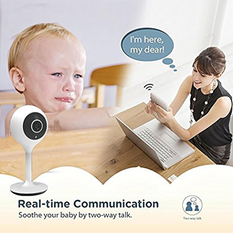 Full HD 1080p Indoor Home Mini Baby Monitor IP Camera Wifi C - Minihomy