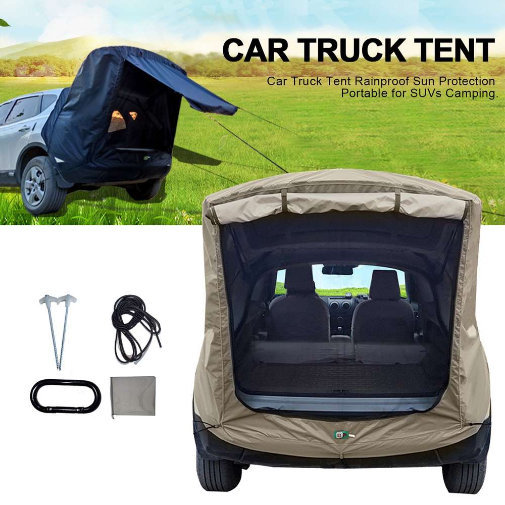 Car Trunk Extension Tent At The Rear Of The Car - Minihomy