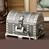 European Style Retro Metal Craft With Lock Jewelry Box