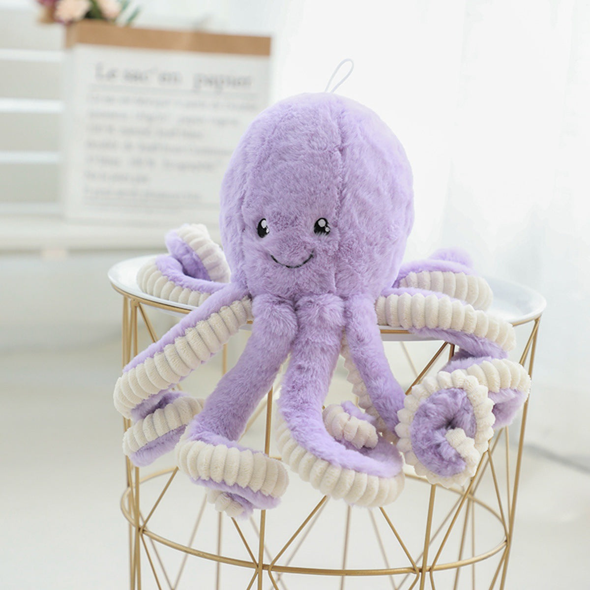 Lovely Simulation Octopus Pendant Plush Stuffed Toy Soft Animal Home Accessories Cute Doll Children Gifts