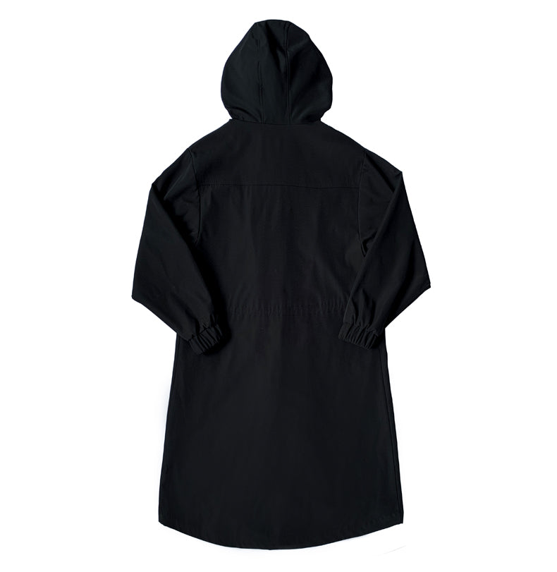 Men's Windbreaker Long Hooded Big Pocket Jacket - Minihomy