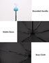 Creative 5 fold black plastic umbrella