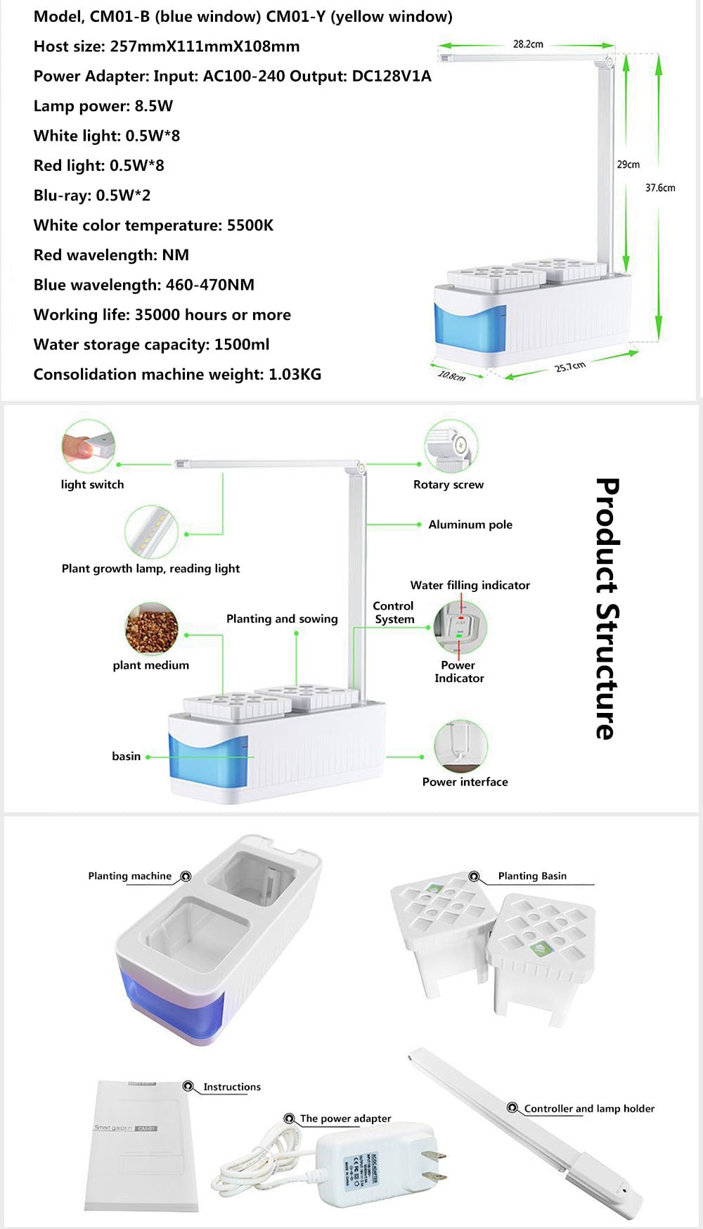 Multifunctional Intelligent Plant Growth Light - Minihomy