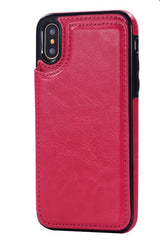 Apple-Compatible Cell Phone Shell: Rear Cover Protective Leather Case