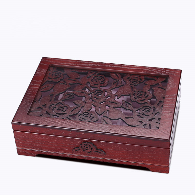 Retro Chinese Classical Wooden Jewelry Box